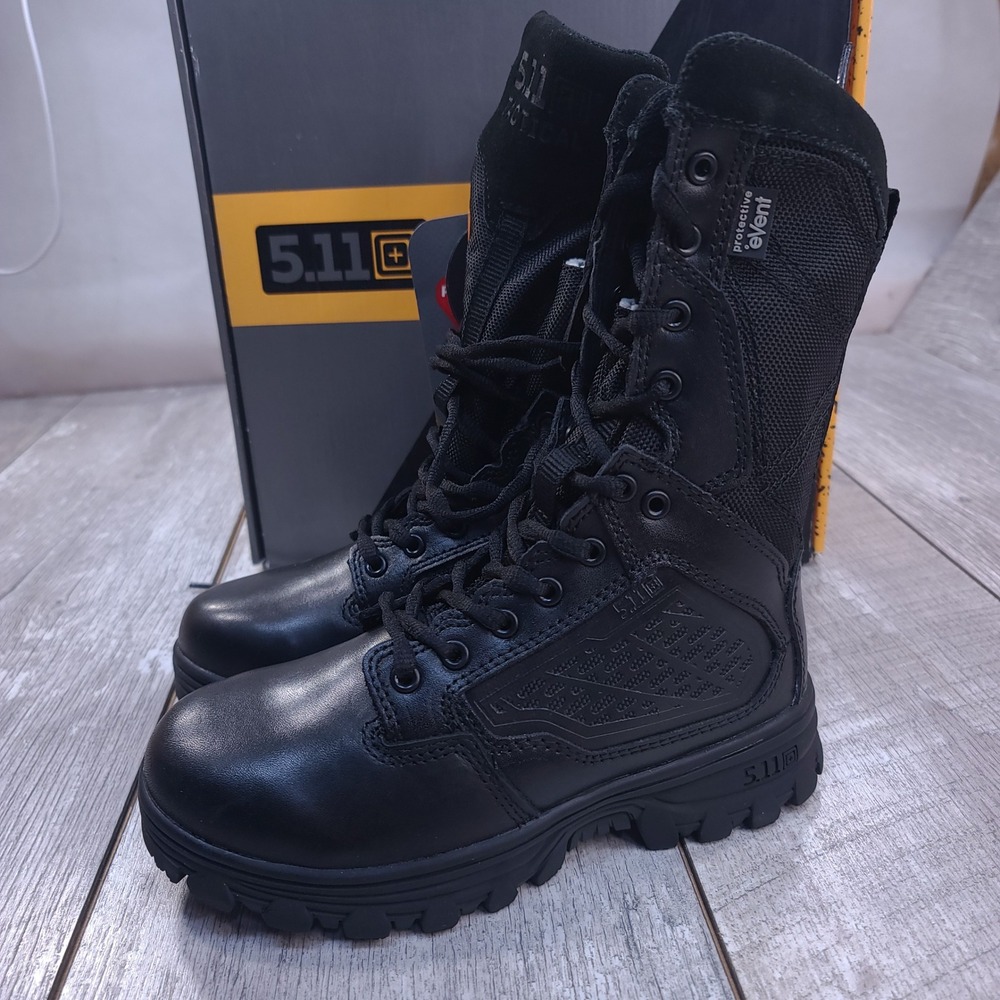 5.11 EVO 8" Insulated Side-Zip Boots Mens 4 Black Waterproof Tactical 12348